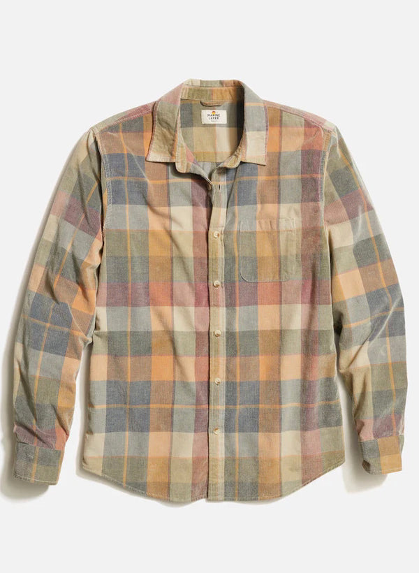 LS Lightweight Plaid Cord Shirt - Brown Plaid