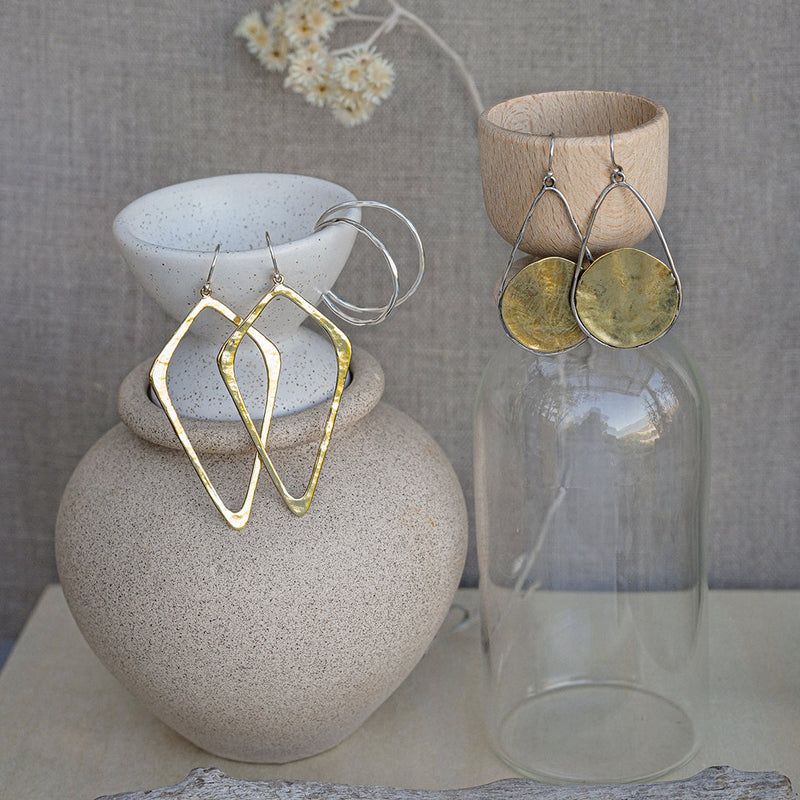 Airy Oval Hoops Small - Sterling Silver