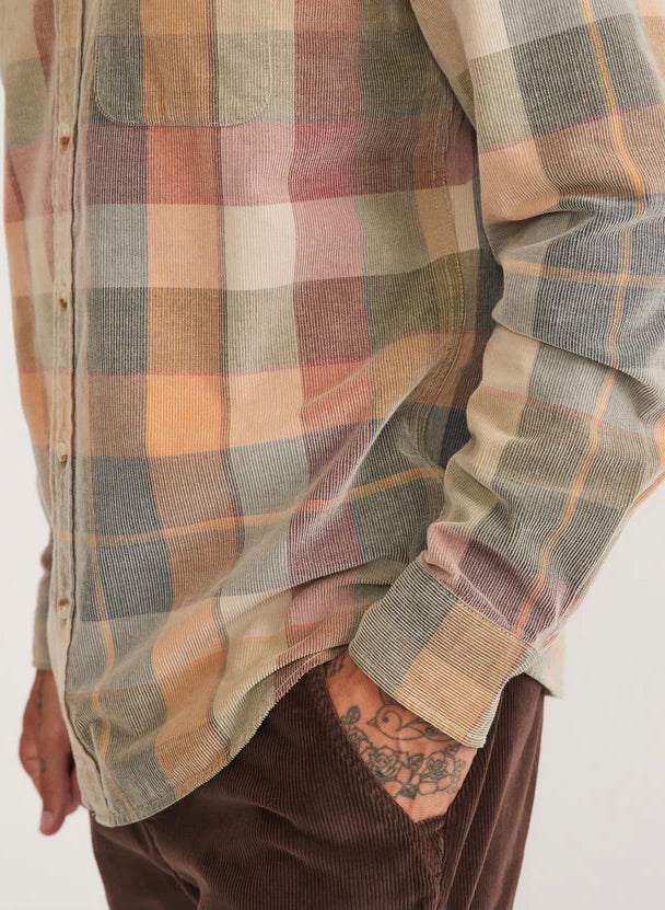 LS Lightweight Plaid Cord Shirt - Brown Plaid
