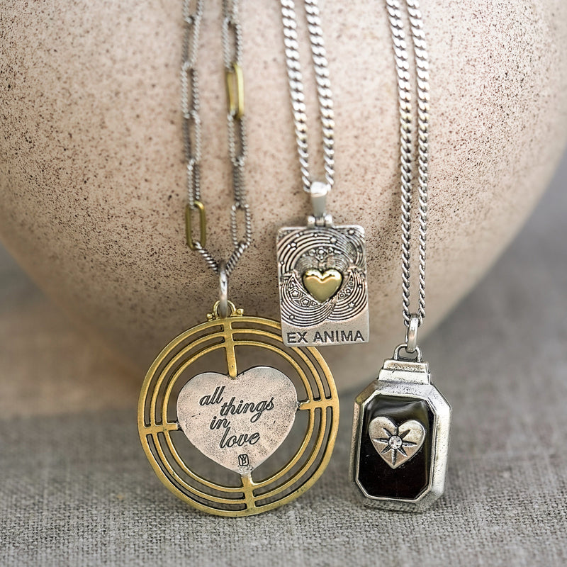 Ex Anima Charta Necklace (From the Heart) - 16"