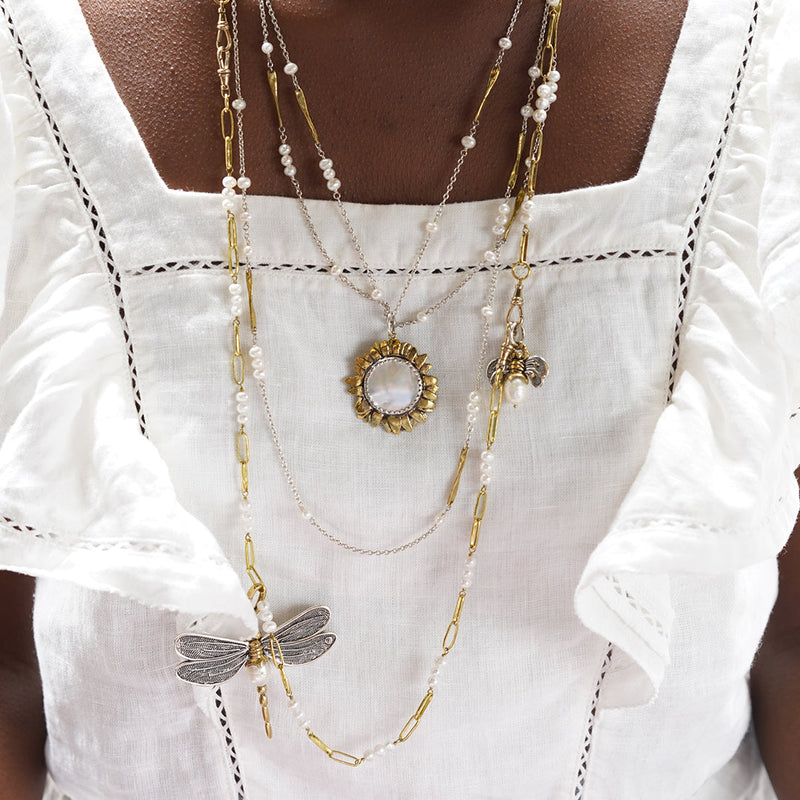Lume Chain - Freshwater Pearl - 22"