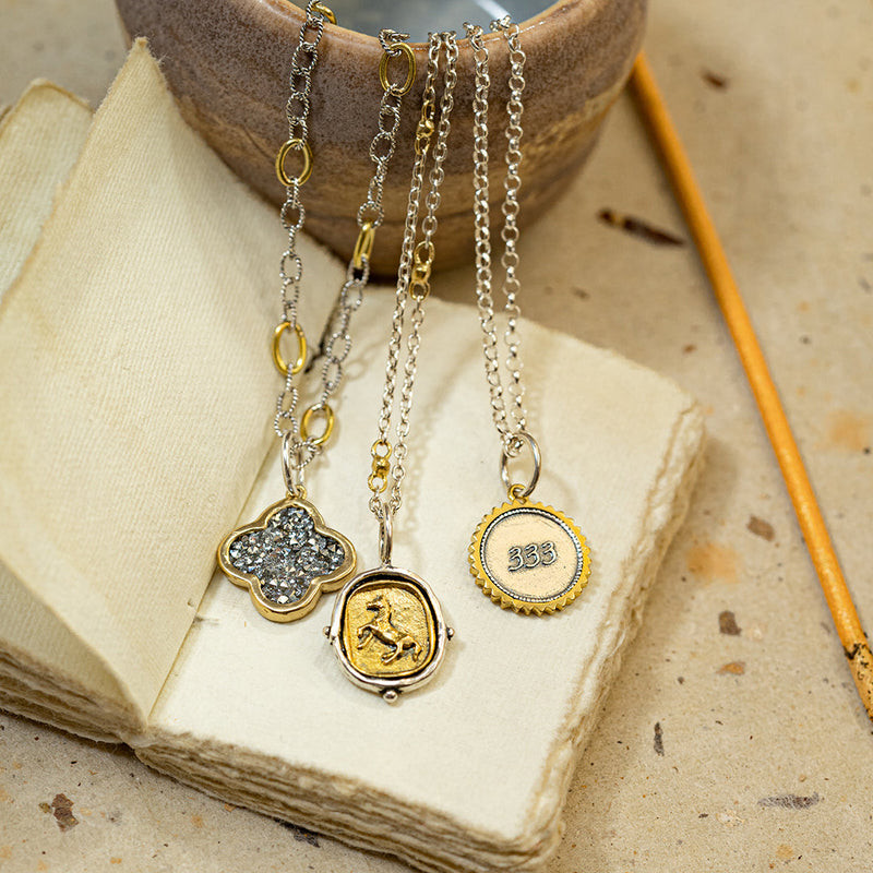 Thin Cable with Brass Beads Chain - 24"