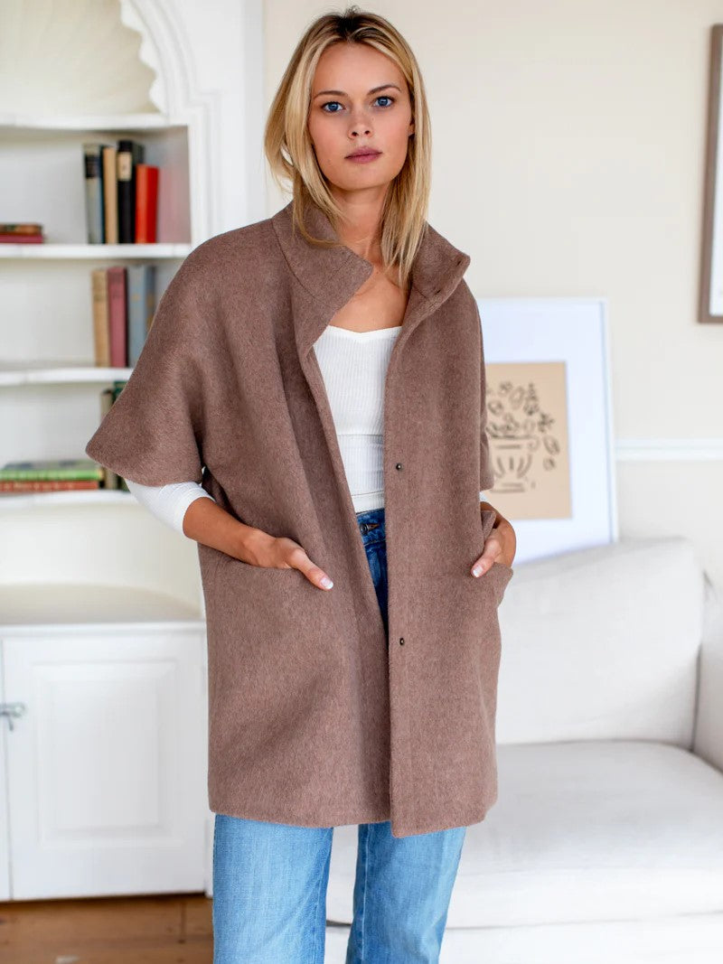 Layering Jacket - Latte Wool Mohair