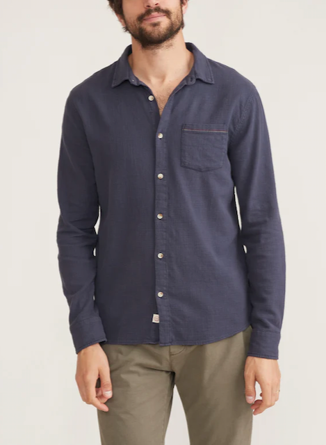 LS Stretch Selvage Shirt - Mood Indigo
