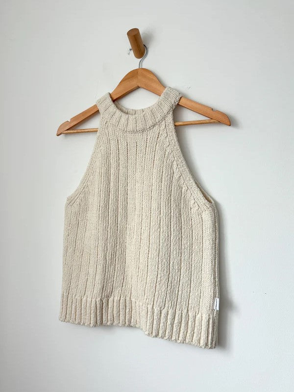 Claire Cotton Sweater Tank - Naturel