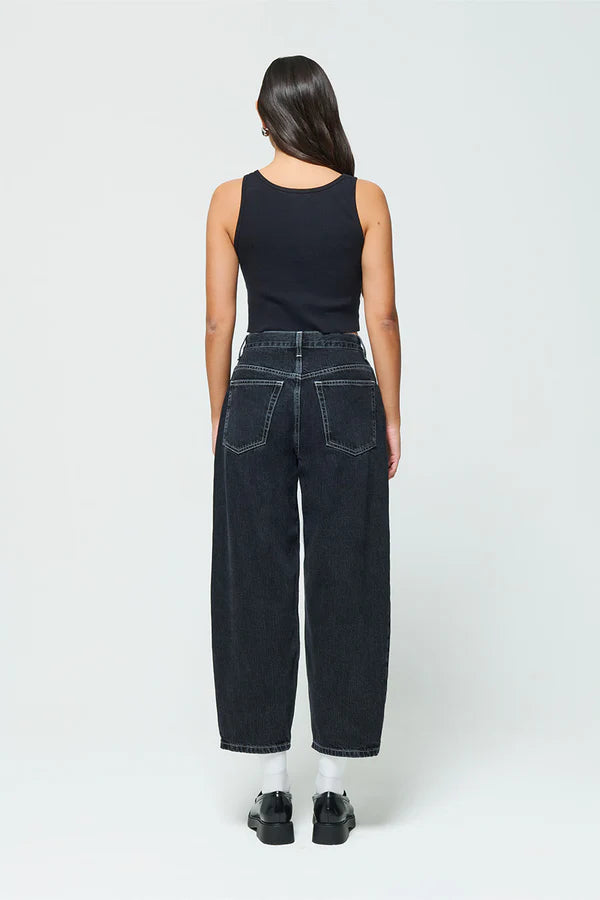 Iris Relaxed Barrel Jean - Black Pearl