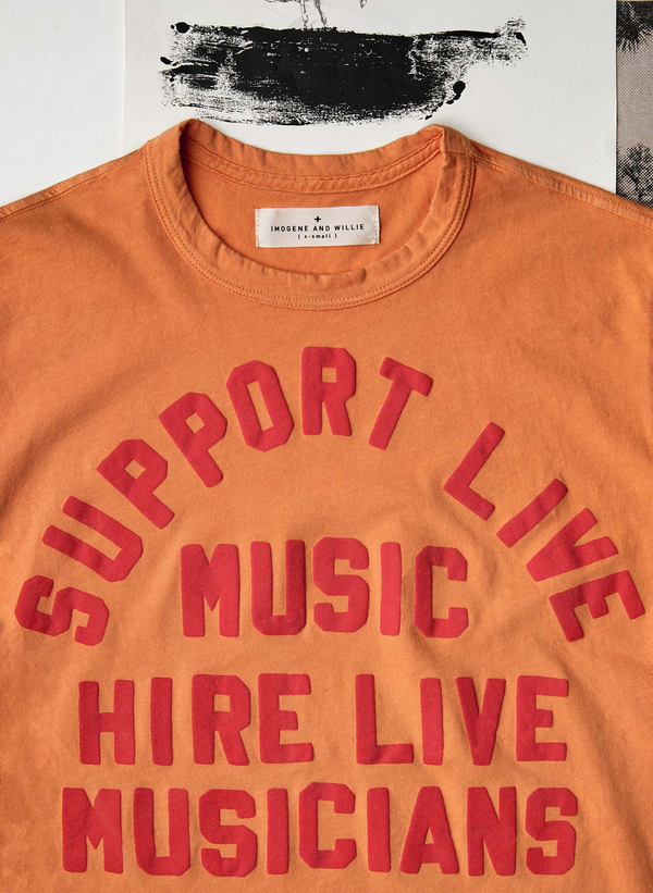 Support Live Music Tee - Orange