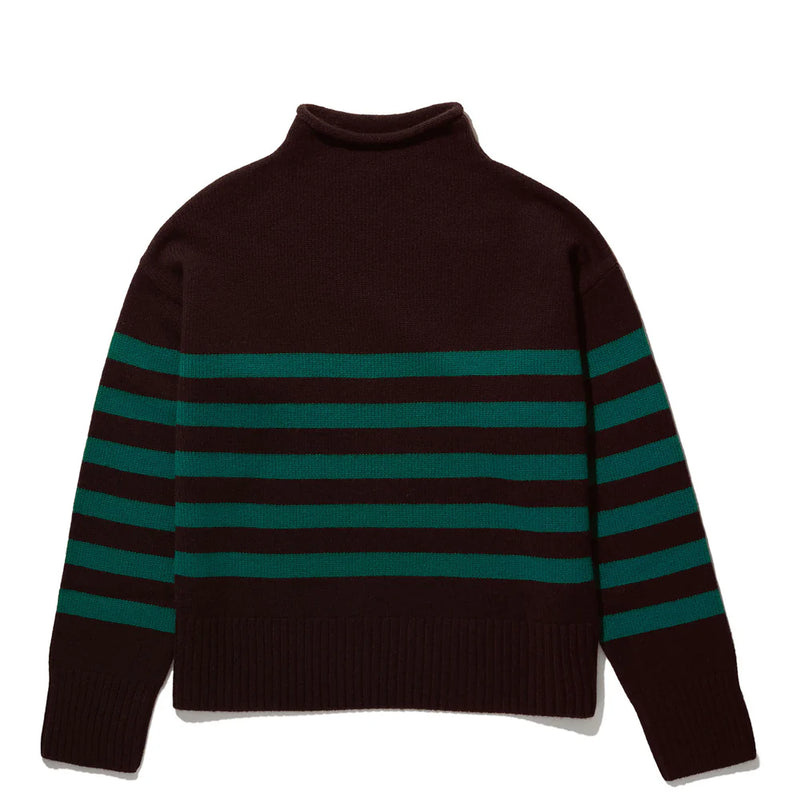 The Lucca Sweater - Chocolate/Kelly