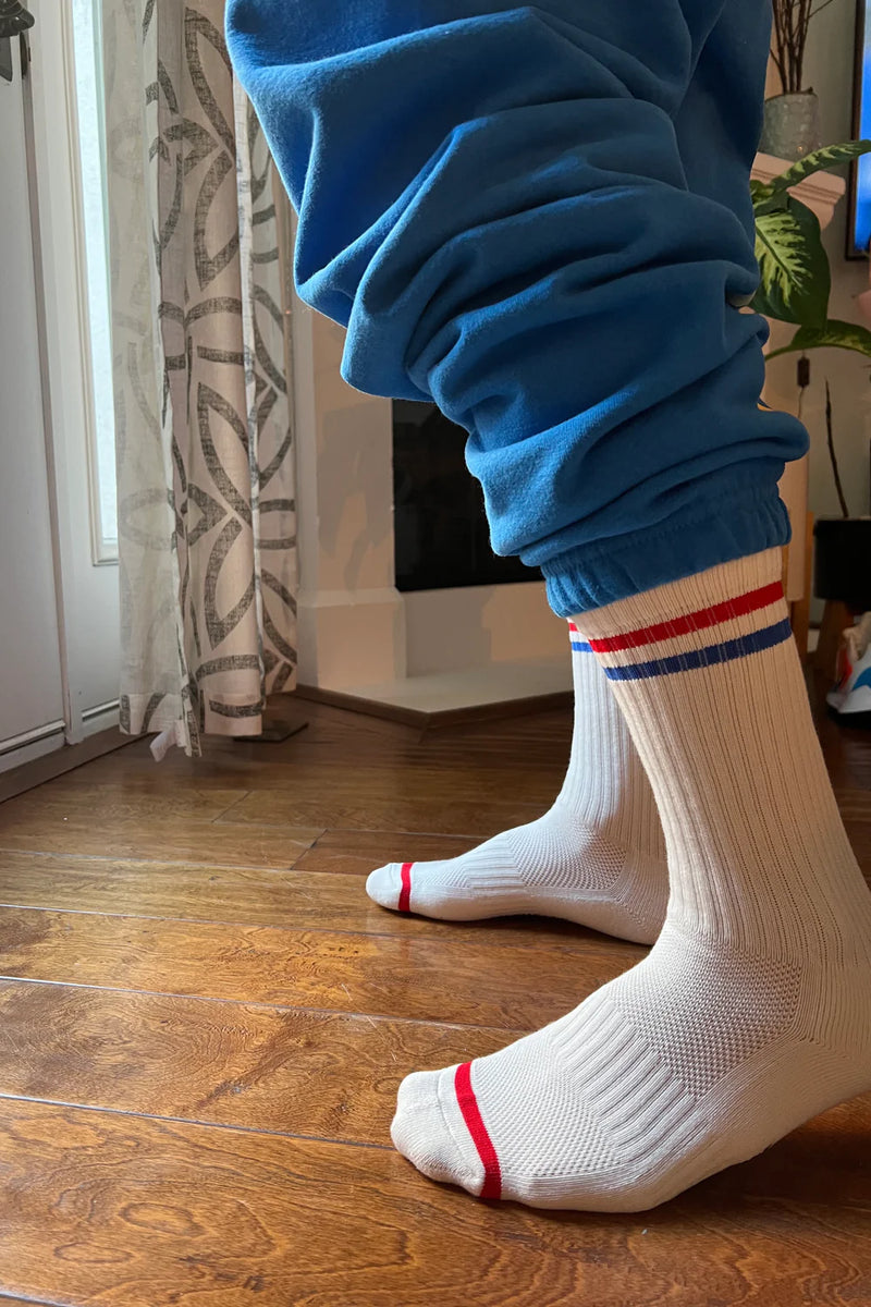 Extended Boyfriend Socks - Milk