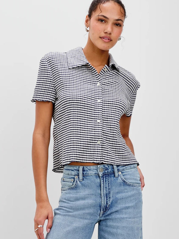 Limon Tops - Navy Gingham