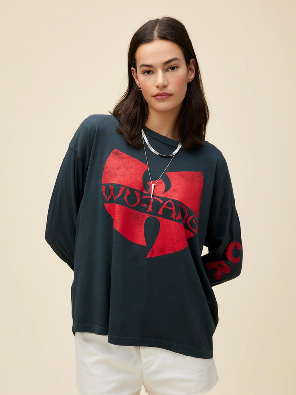 Wu-Tang Cream LS Merch - Vintage Black