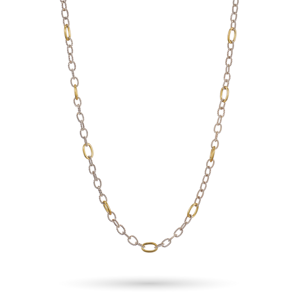 Twisted Link with Brass Rings Chain - 30"