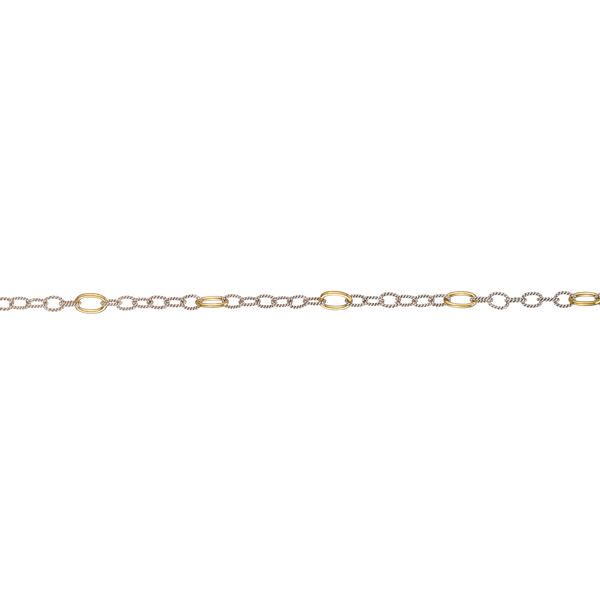 Twisted Link with Brass Rings Chain - 30"
