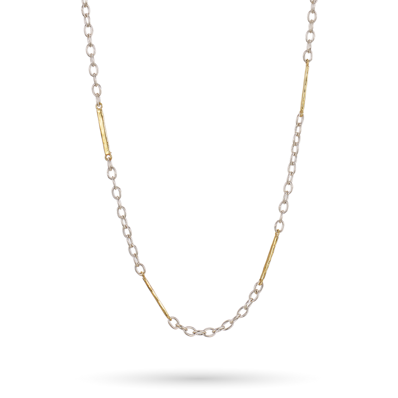 Tripper Chain - Sterling Silver & Brass - 32"
