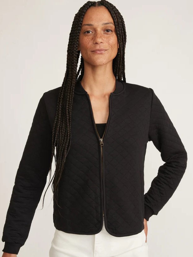 Corbet Quilted Bomber - Black