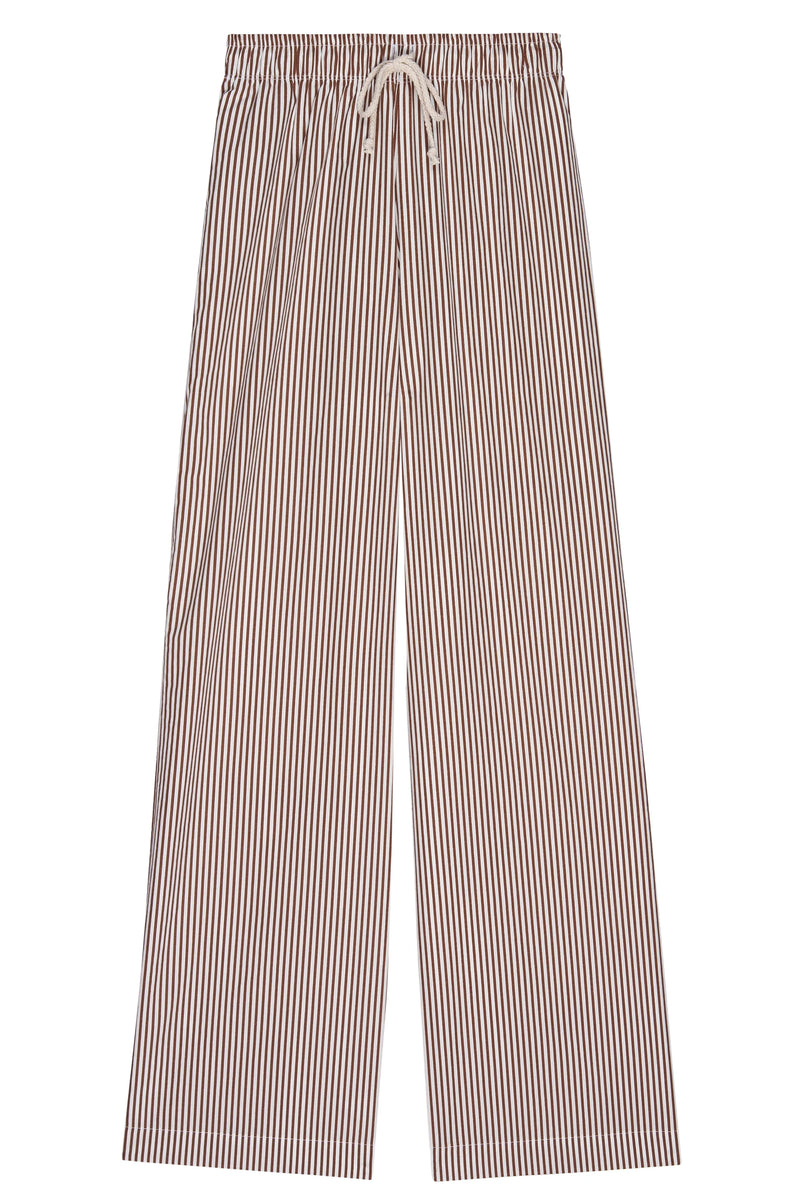 The Stripe Pop Pant - Espresso Stripe