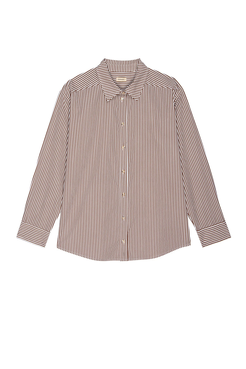 The Stripe Pop Shirt - Espresso Stripe