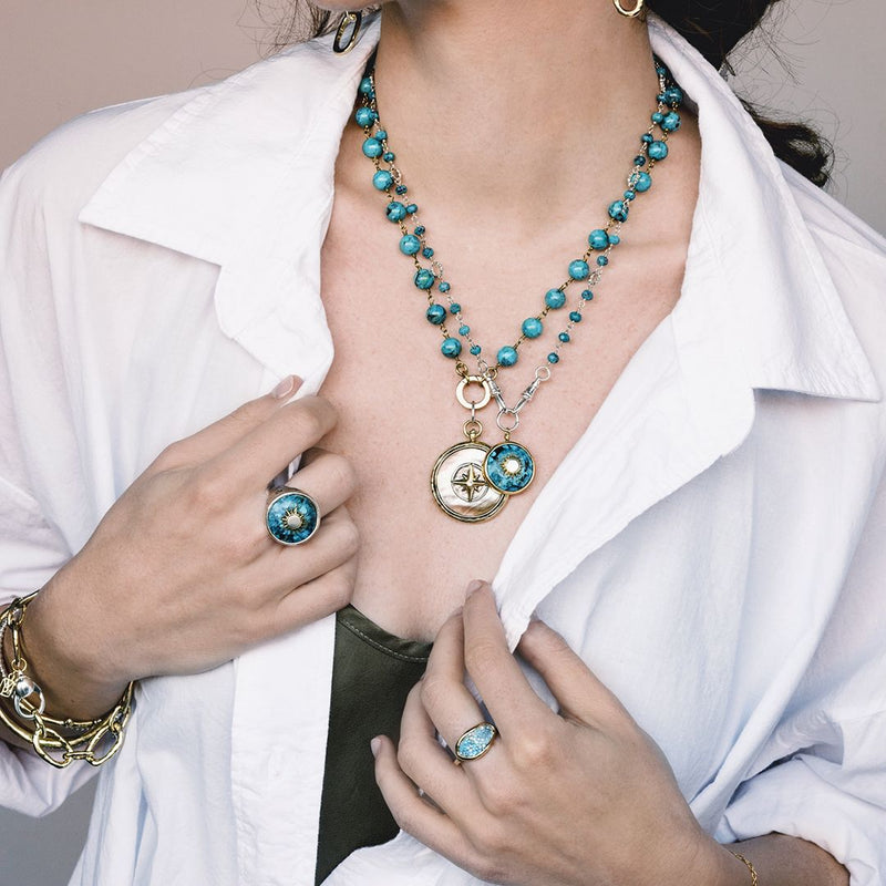 Kristal Chroma Dream Traveler Ring - Blue Sky