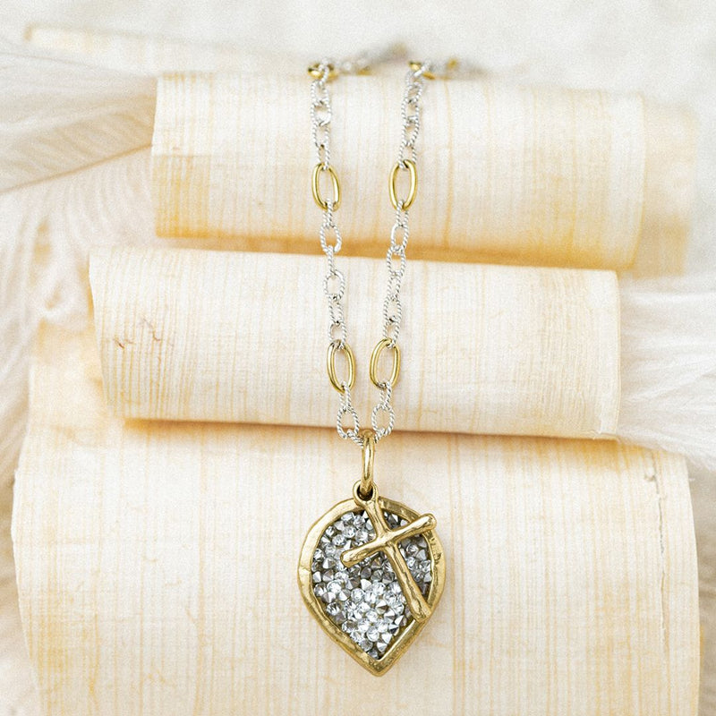 Twisted Link with Brass Rings Chain - 30"