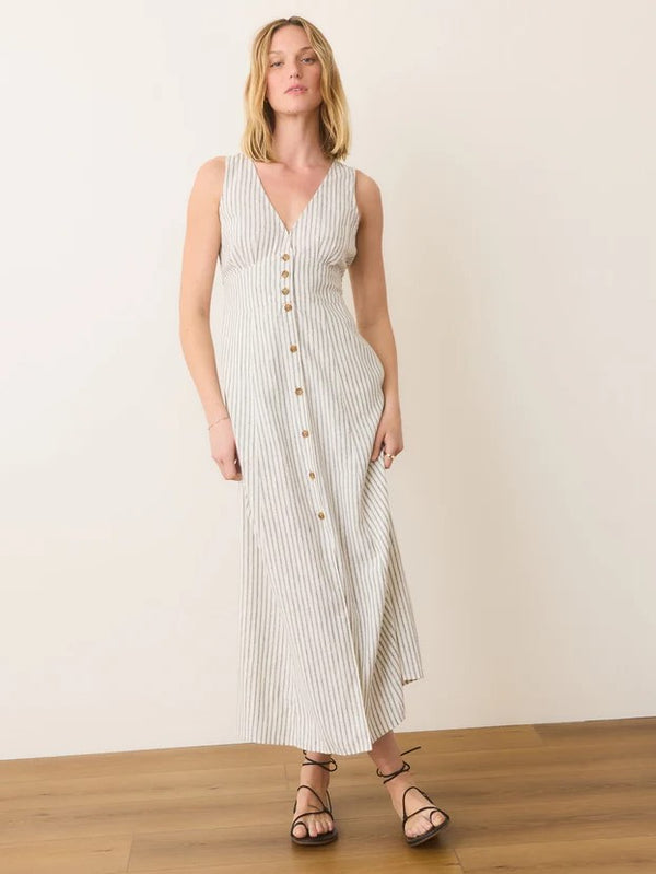 Camila Maxi Dress - Navy Stripe