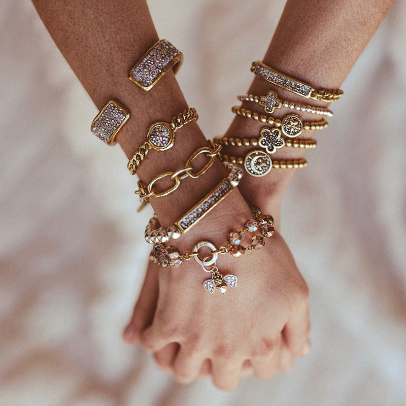 Kristal Dome Figaro Bracelet