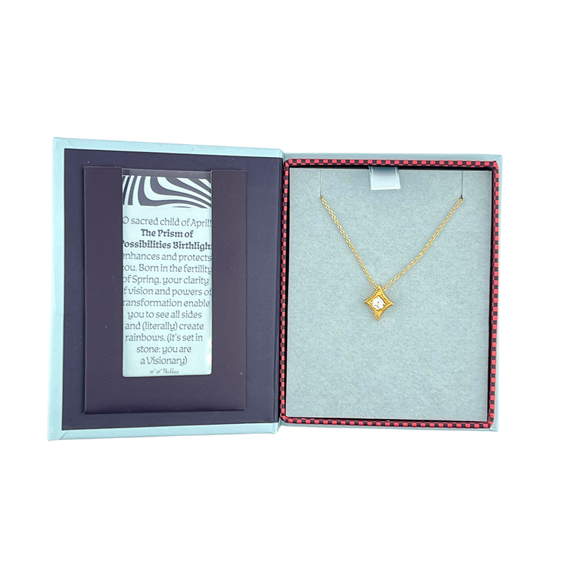 A Star Is Born Birthstone Necklace - April