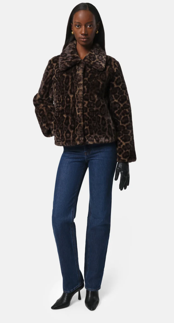 Elis Leopard Coat - Dark Leopard