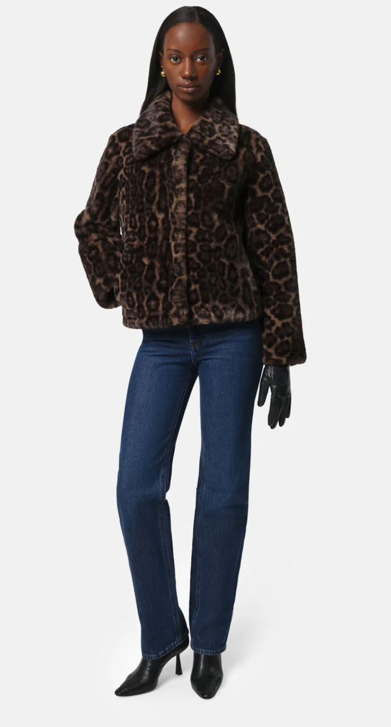Elis Leopard Coat - Dark Leopard