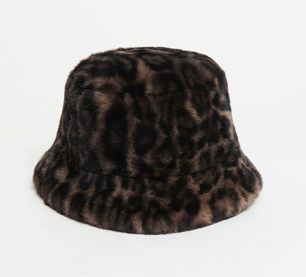 Amara Bucket	Hat - Dark Leopard
