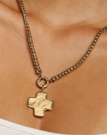 Life in Balance Cross Charm - Large