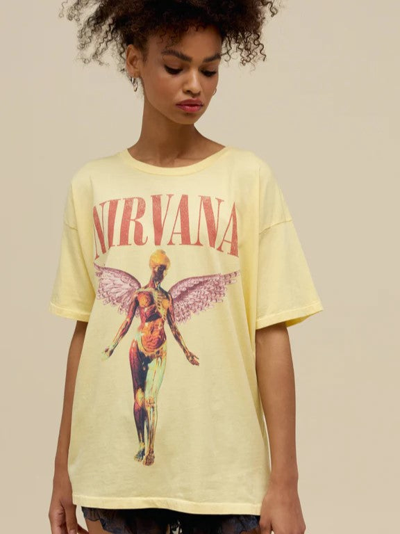 Nirvana in Utero Cover Merch Tee - Yellow Mist