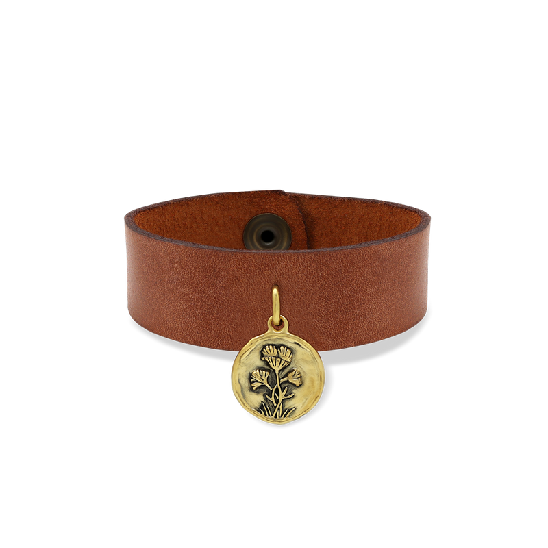 Holding Light Leatherband Cuff - Large