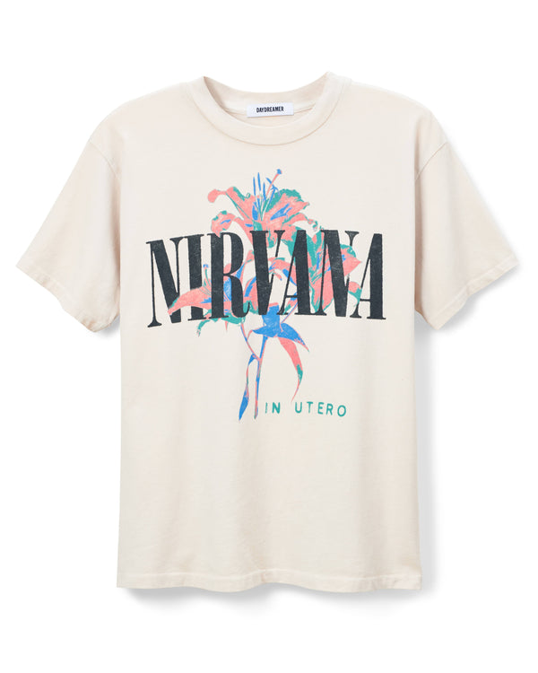 Nirvana Lilies Weekend Tee - Dirty White