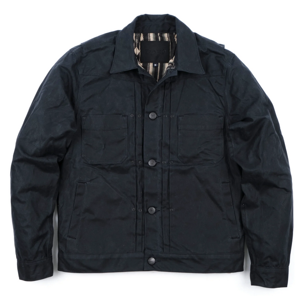Riders Jacket Waxed Canvas - Black