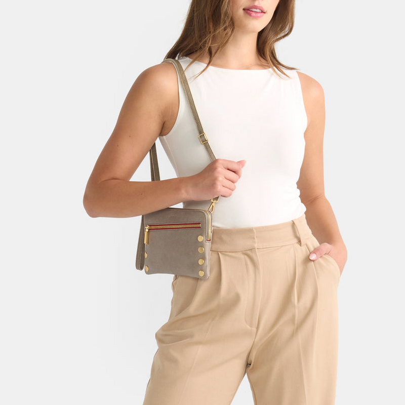 Nash Sml - Pewter/Brushed Gold Red Zip