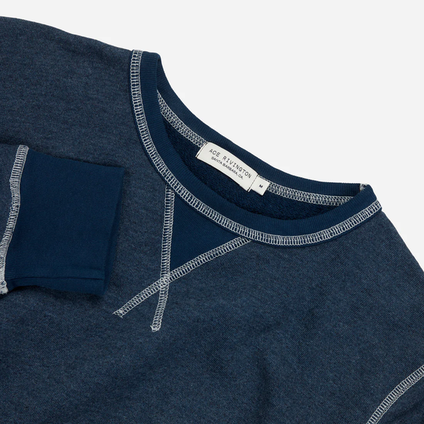 French Terry Vintage Soft Crewneck Sweatshirt - Navy Heather