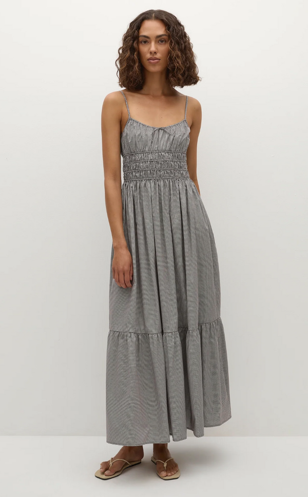 Sofie Maxi Dress - Hanne Gingham Espresso