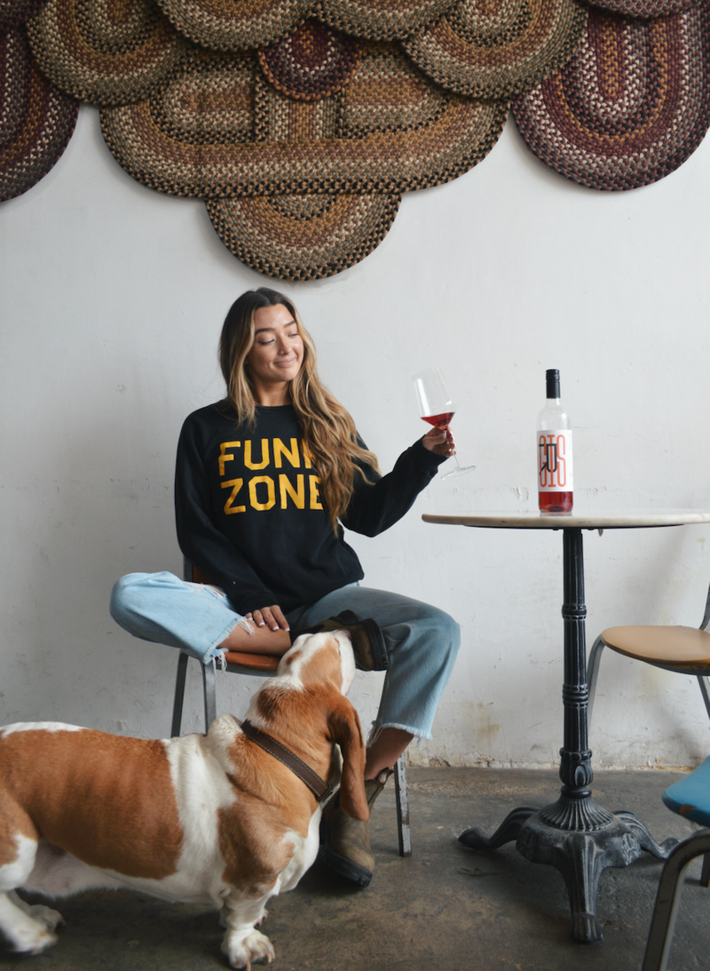 Funk Zone Crewneck Sweater - Vintage Red