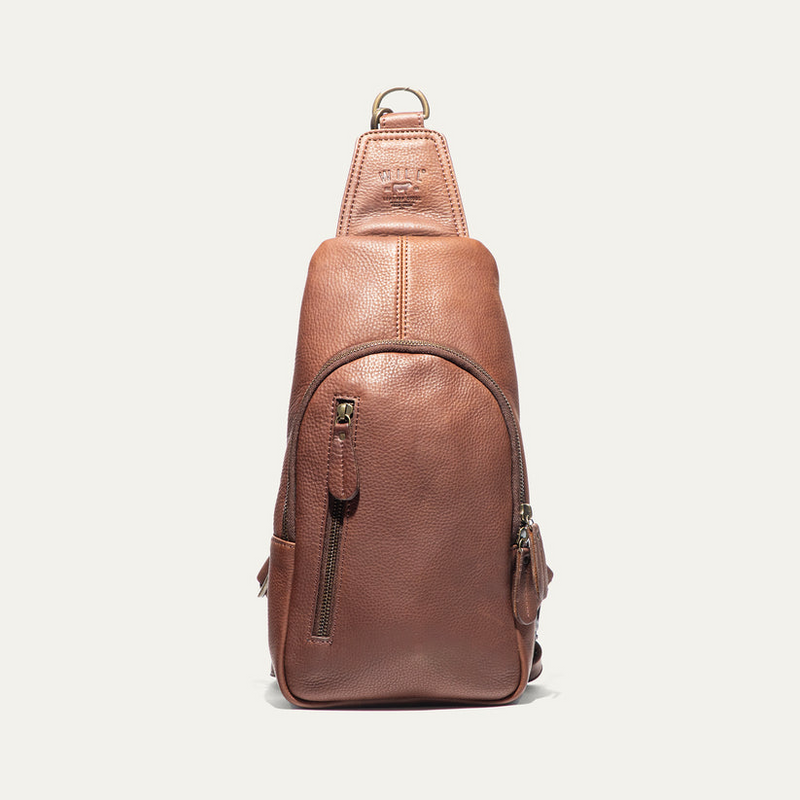 Zip Around Sling - Cognac