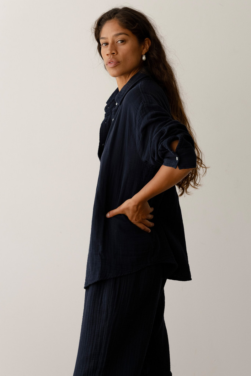 The Bubble Shirt - Navy