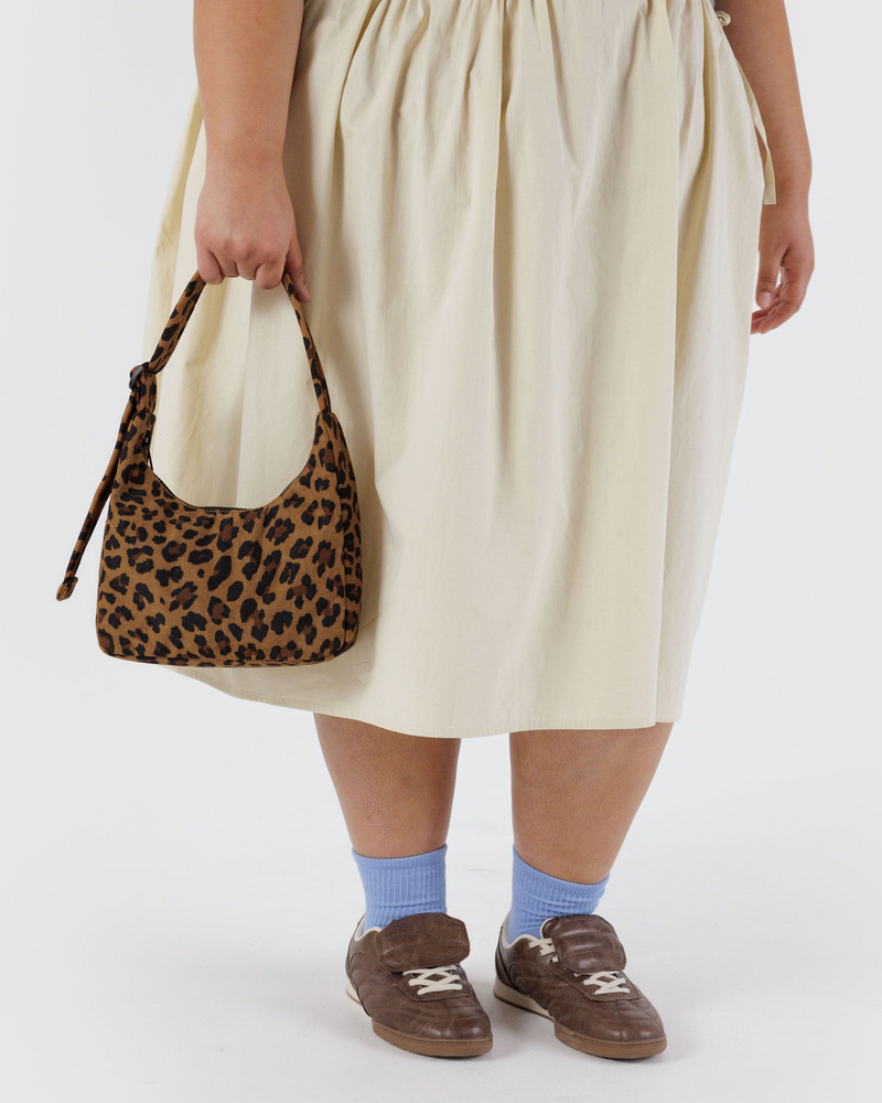 Mini Nylon Shoulder Bag - Leopard