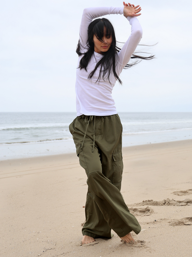 Wade Poplin Trouser - Dark Army