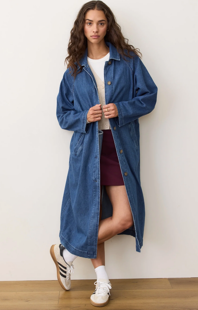 Denim Trench - Medium Wash