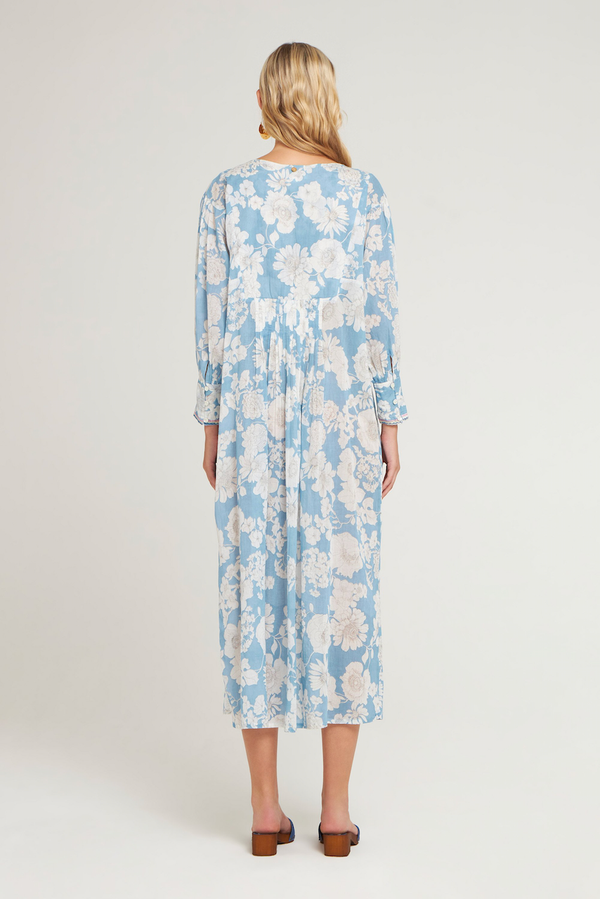 Peony Maxi Dress - Blue