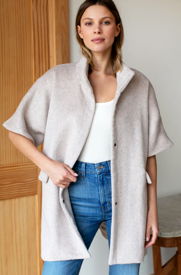 Layering Jacket - Sand Wool Mohair