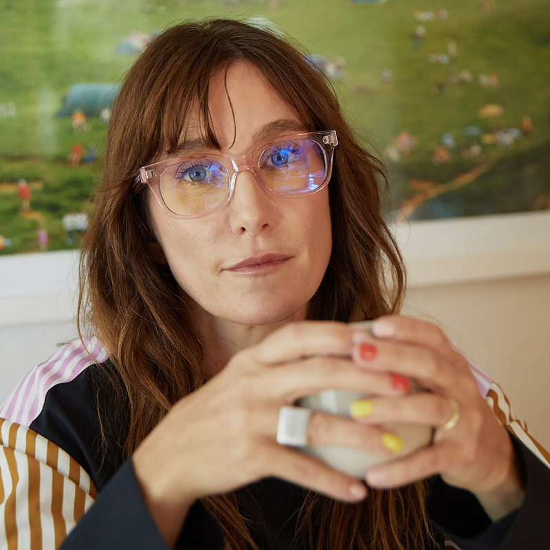 Bixby Reading Glasses - Polished Clear Pink