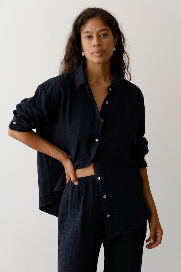 The Bubble Shirt - Navy