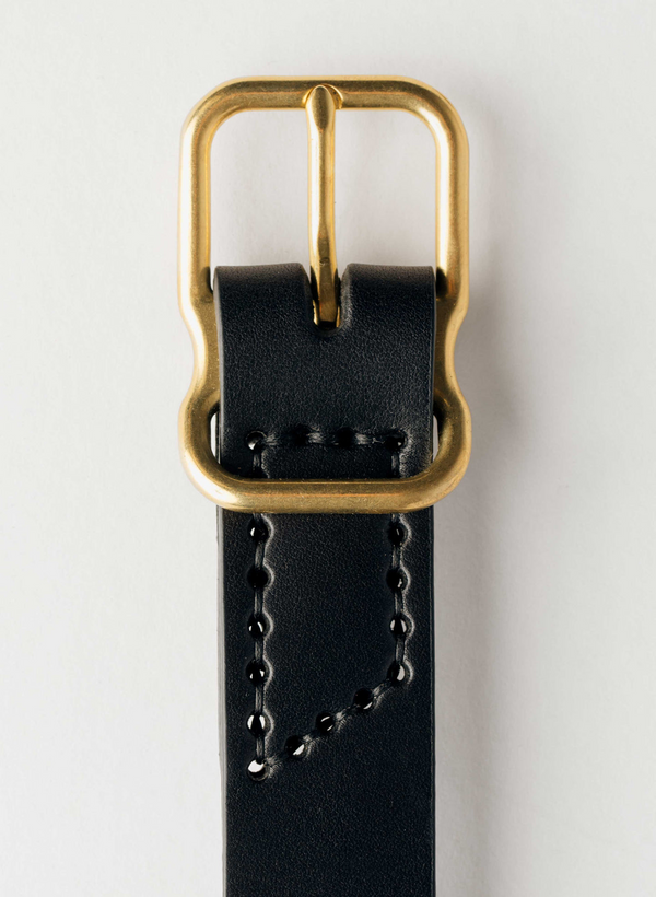 Emil Erwin Narrow Signature Belt - Black