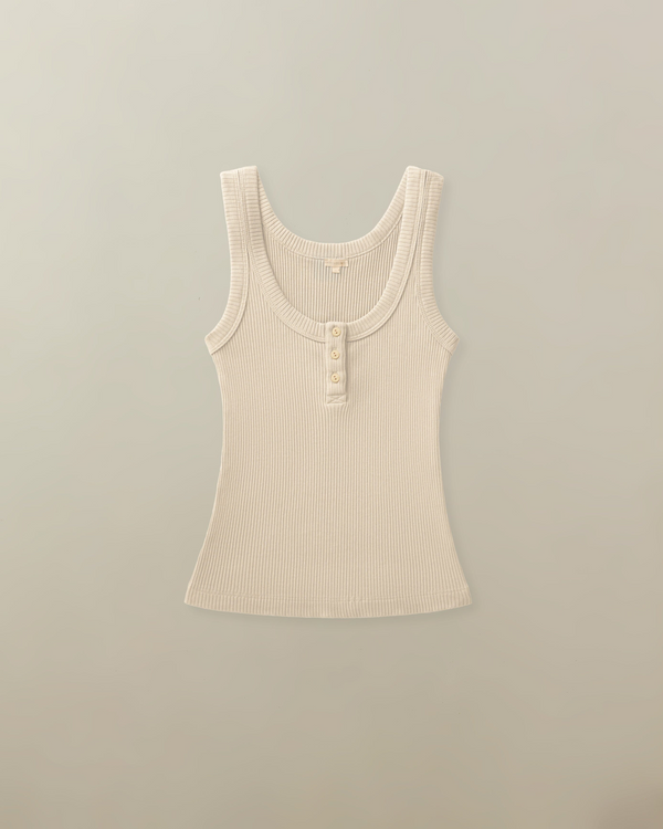Women’s Todos Tank Top in Organic Cotton Rib - Stone