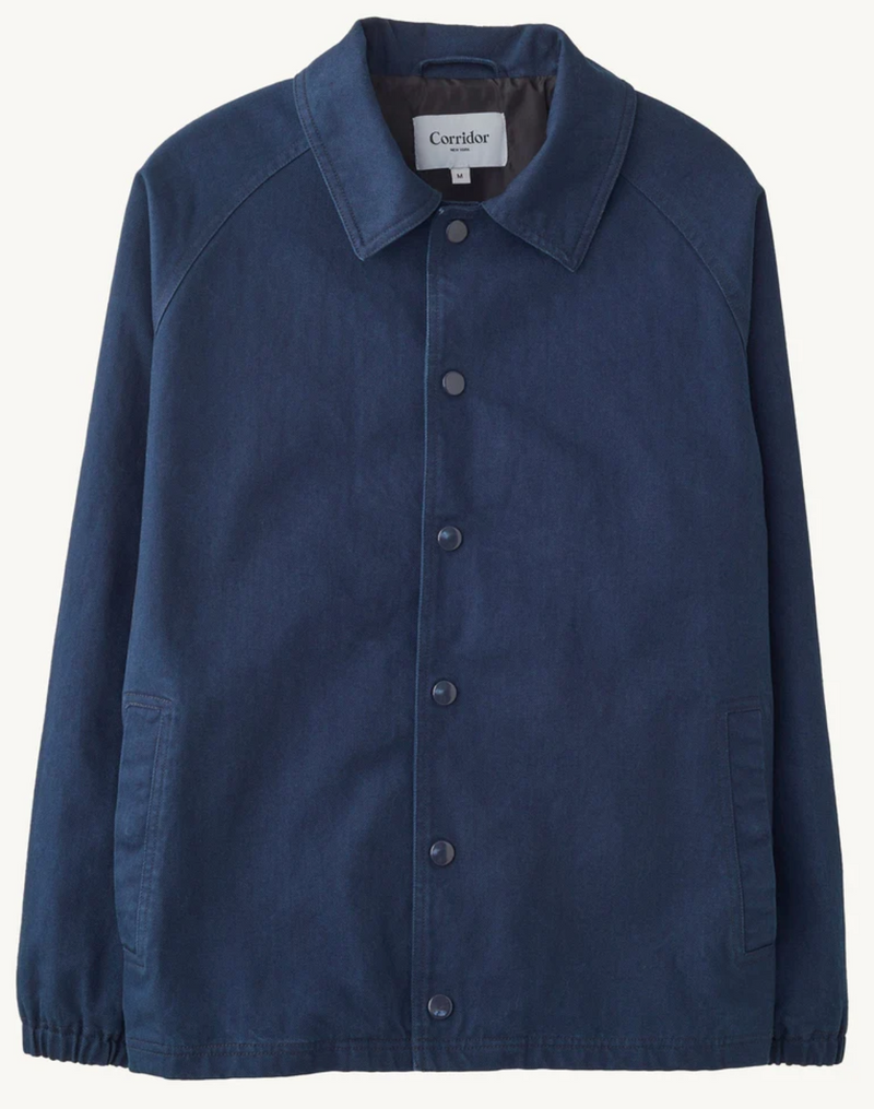 Garment Dyed Coaches Jacket - Navy